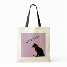 Jumbo I Love Cats Lilac Et White Graphic Fourre-to