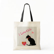 Jumbo I Love Cats Rouge Et Blanc Graphisme Fourre-
