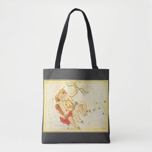 Tote Bag Jumeaux Gemini Constellation Vintage Urania miroir (Devant)