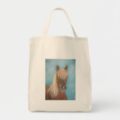 Tote Bag jument de châtaigne avec cheval équin de crinière  (Devant)