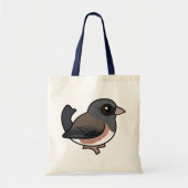 Tote Bag Junco aux yeux foncés (à côté rose) (Devant)