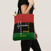 Tote Bag JUNETEENTH Mot-croisé chrétien (De près)