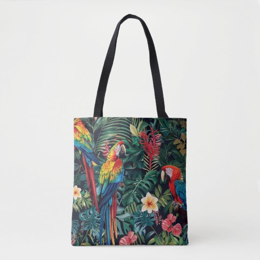 Tote Bag Jungle de perroquets (Devant)