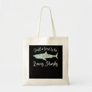 Tote Bag Just Girl Who Loves Sharks