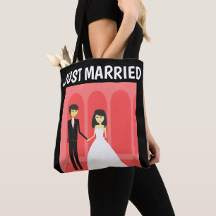 TOTE BAG JUSTE MARIÉ MARIAGE GIFT FOURRE-TOUT PURSE