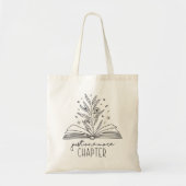 Tote Bag Juste Un Chapitre De Plus Fleurissant Livre Floral (Devant)