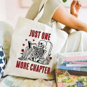 Tote Bag Juste un chapitre de plus Squelette de lecture amu