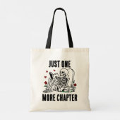Tote Bag Juste un chapitre de plus Squelette drôle de lectu (Dos)