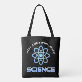 Tote Bag Juste un garçon qui aime la science (Dos)