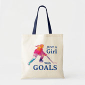 Tote Bag Juste une fille avec des buts Hockey aquarelle (Devant)