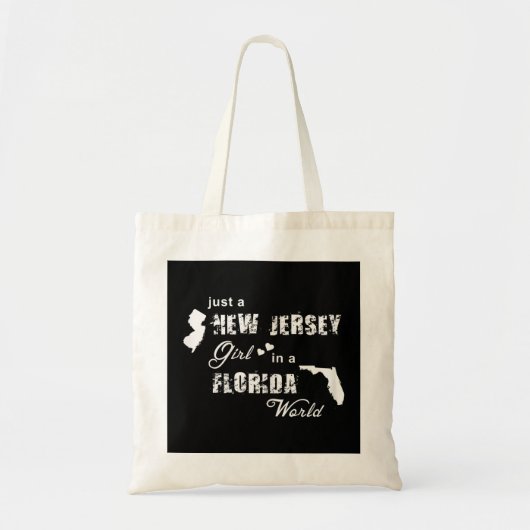 Tote Bag Juste une fille du New Jersey dans un t-shirt du m (Devant)