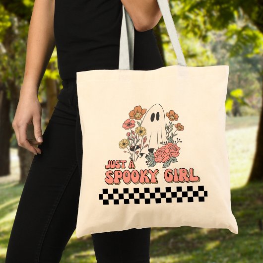 Tote Bag Juste une fille fantôme éffrayant Halloween