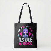 Tote Bag Juste une fille qui aime Anime et Boba (Devant)