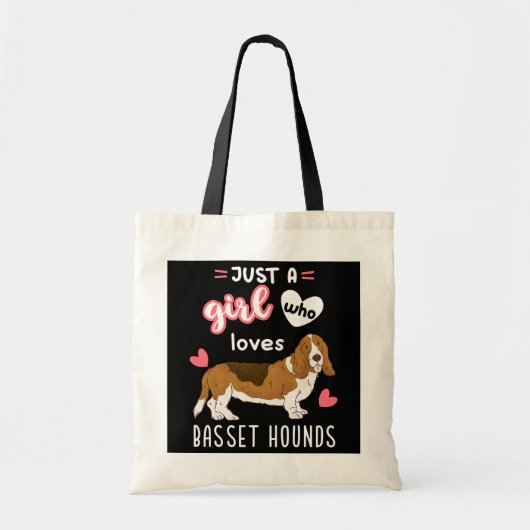 Tote Bag Juste Une Fille Qui Aime Basset Hounds (Devant)