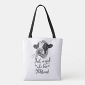 Tote Bag Juste une fille qui aime des vaches du Holstein (Dos)