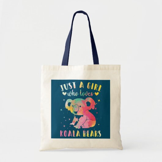Tote Bag Juste une fille qui aime Koala ours aquarelle (Devant)