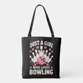 Tote Bag Juste une fille qui aime le bowling (Dos)