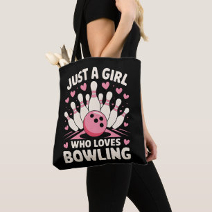 Tote Bag Juste une fille qui aime le bowling