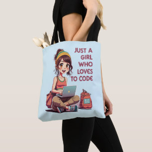 Tote Bag Juste une fille qui aime le codage