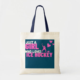 Tote Bag Juste une fille qui aime le hockey sur glace