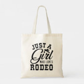 Tote Bag Juste une fille qui aime le rodéo (Dos)