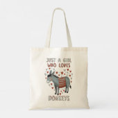 Tote Bag Juste une fille qui aime les ânes (Dos)
