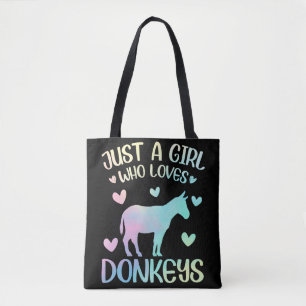 Tote Bag Juste une fille qui aime les ânes