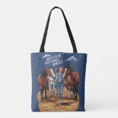 Tote Bag Juste Une Fille Qui Aime Les Chevaux (Dos)