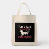 TOTE BAG JUSTE UNE FILLE QUI AIME LES DACHSHUNDS (Dos)