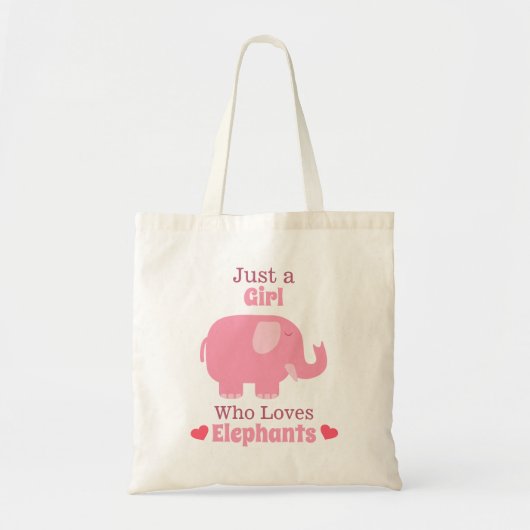 Tote Bag Juste une fille qui aime les éléphants (Devant)