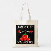 Tote Bag Juste une fille qui aime les fraises fraises Frui (Dos)