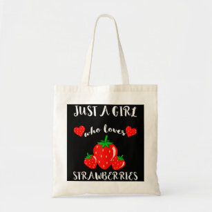 Tote Bag Juste une fille qui aime les fraises fraises Frui