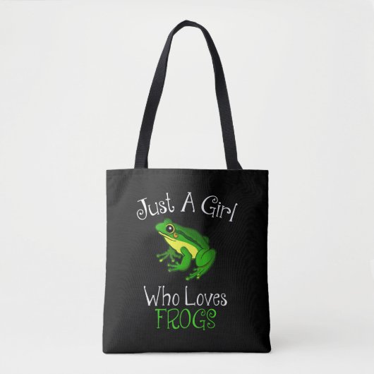 Tote Bag Juste une fille qui aime les grenouilles Amoureux (Devant)