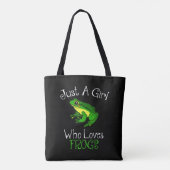 Tote Bag Juste une fille qui aime les grenouilles Amoureux (Dos)