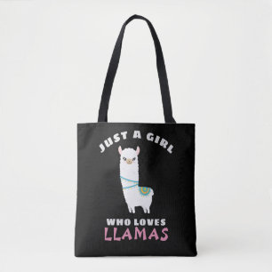 Tote Bag Juste une fille qui aime les lamas