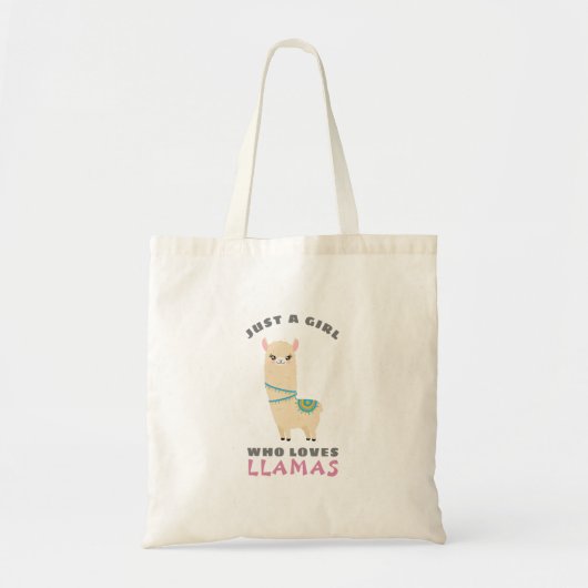 Tote Bag Juste une fille qui aime les lamas (Devant)