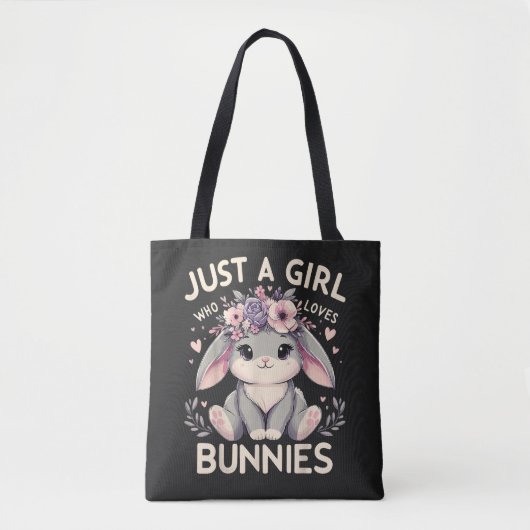 Tote Bag Juste Une Fille Qui Aime Les Lapins (Devant)