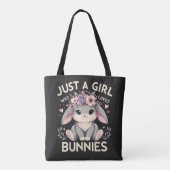 Tote Bag Juste Une Fille Qui Aime Les Lapins (Dos)