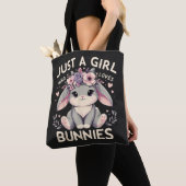 Tote Bag Juste Une Fille Qui Aime Les Lapins (De près)