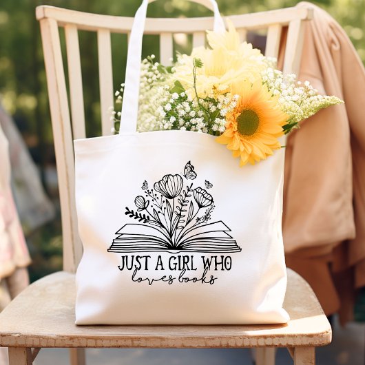 Tote Bag Juste une fille qui aime les livres