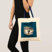 Tote Bag Juste une fille qui aime les loups Aquarelle Loup  (Devant (produit))