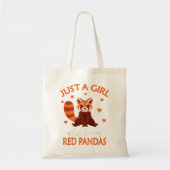 Tote Bag Juste Une Fille Qui Aime Les Pandas Rouges Panda F (Devant)