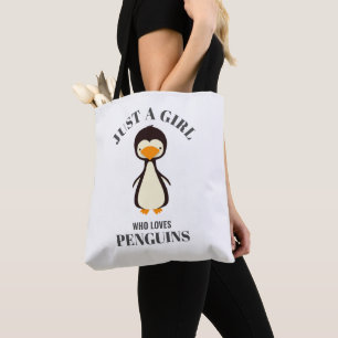 Tote Bag Juste une fille qui aime les pingouins
