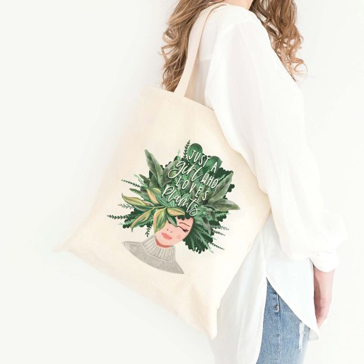 Tote Bag Juste une fille qui aime les Plantes | | Dame Plan