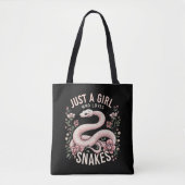 Tote Bag Juste une fille qui aime les serpents (Devant)