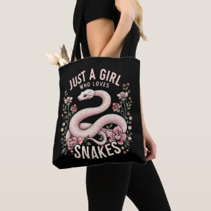 Tote Bag Juste une fille qui aime les serpents