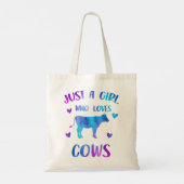 Tote Bag Juste une fille qui aime les vaches mignonne anima (Dos)
