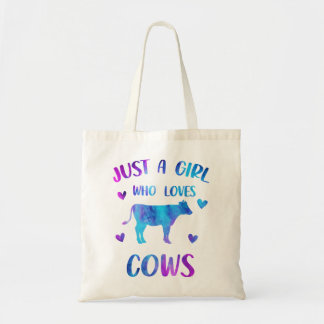 Tote Bag Juste une fille qui aime les vaches mignonne anima