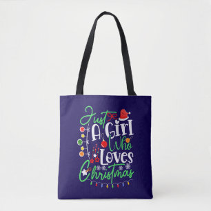 Tote Bag Juste une fille qui aime Noël-64714