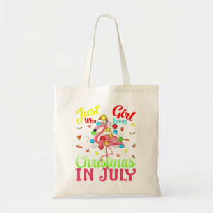 Tote Bag Juste Une Fille Qui Aime Noël En Flamant rose Juil
